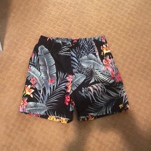 Burnside Tropical Print Swim Shorts